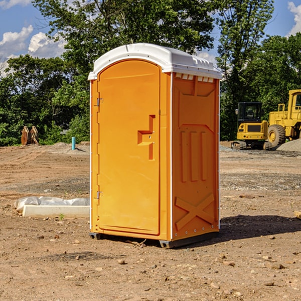 how often are the portable restrooms cleaned and serviced during a rental period in Hanover CT